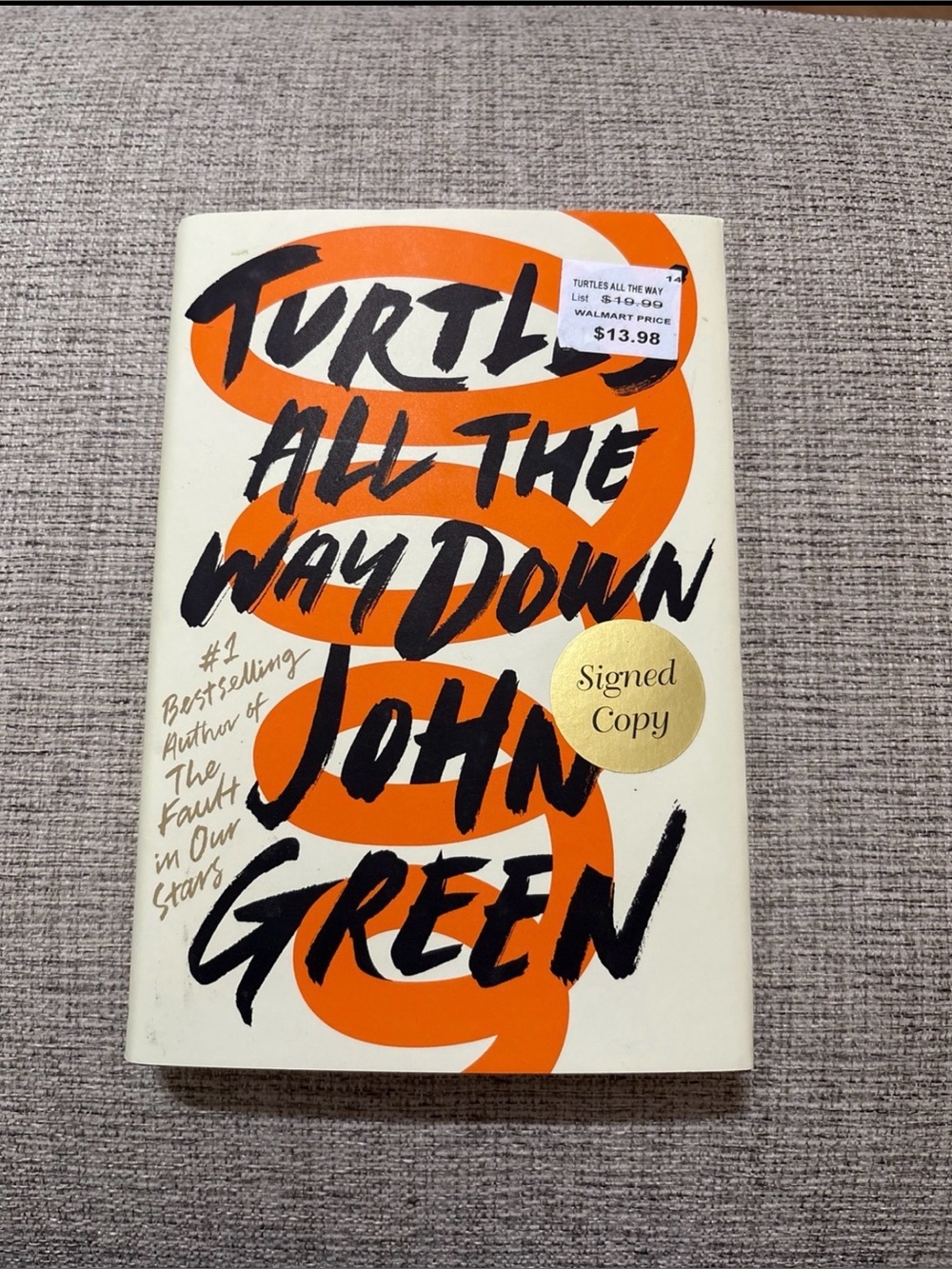 Book- TURTLES ALL THE WAY DOWN by Bestselling author- JOHN GREEN***SIGNED COPY